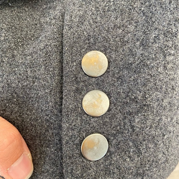 Women’s Side Zip Stylish Chevron Wool Blend Long Fall Coat - Picture 6 of 7